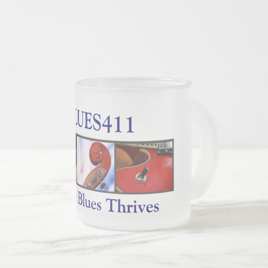 BLAUW411 Mok van geglazuurd glas (Voorkant rechts)