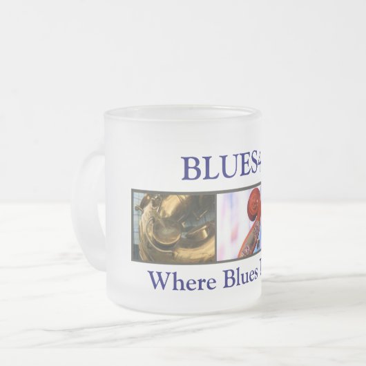 BLAUW411 Mok van geglazuurd glas (Voorkant links)