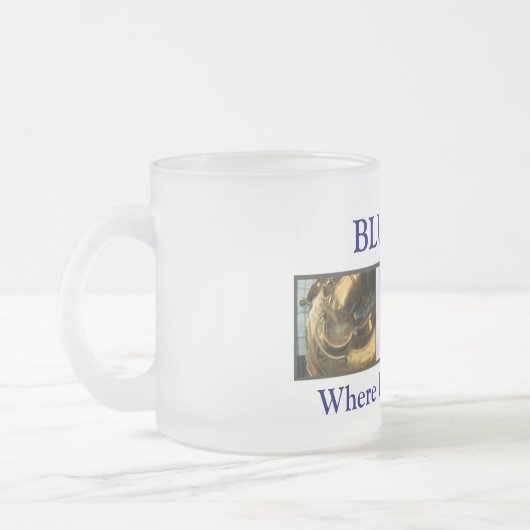 BLAUW411 Mok van geglazuurd glas (Links)