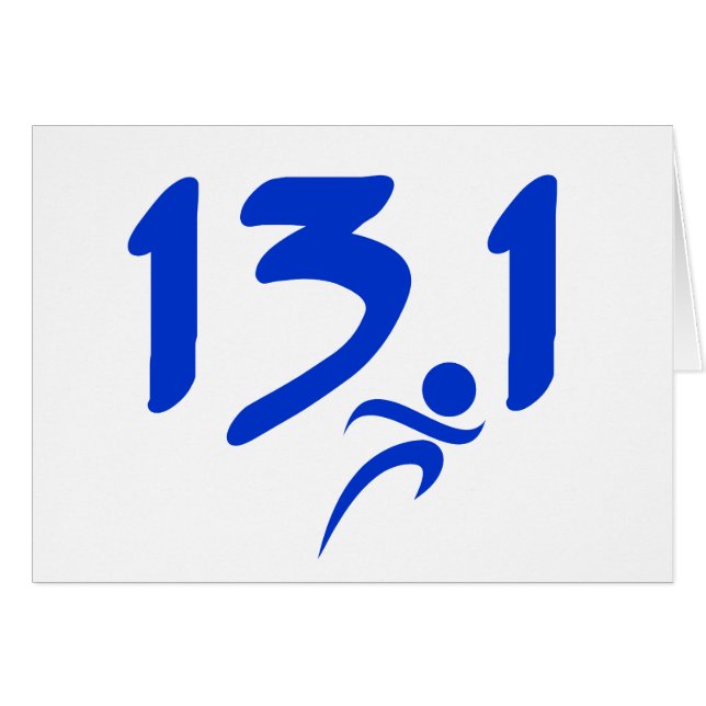 Blauw 13.1 halve marathon (Voorkant Horizontaal)