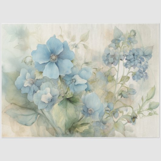 Blauw 13 tissuepapier (Voorkant)