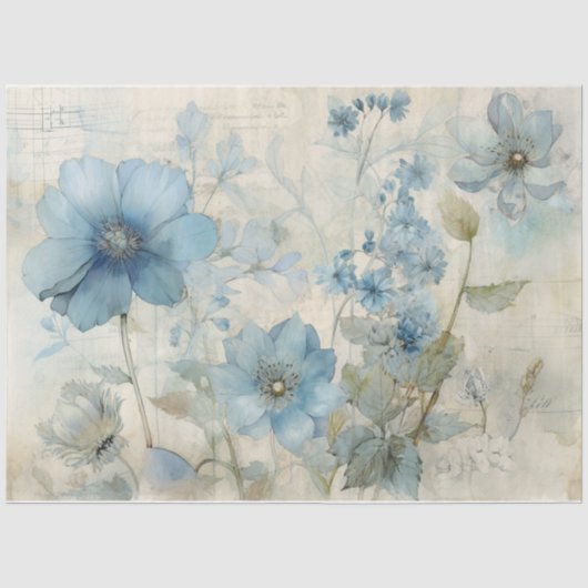 Blauw 14 tissuepapier (Voorkant)