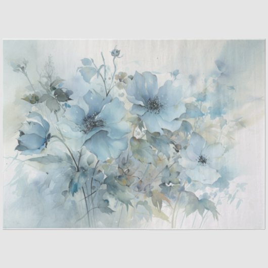 Blauw 15 tissuepapier (Voorkant)