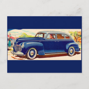 Blauw 1941 Plymouth Briefkaart