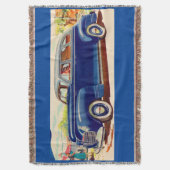 Blauw 1941 Plymouth Deken (Voorkant Verticaal)