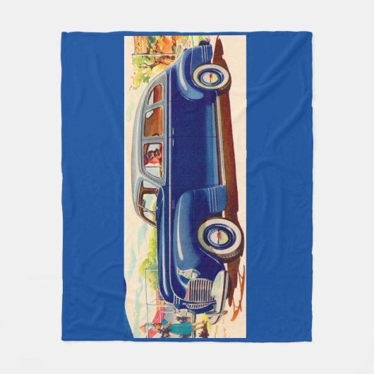 Blauw 1941 Plymouth Fleece Deken (Voorkant)