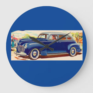 Blauw 1941 Plymouth Grote Klok