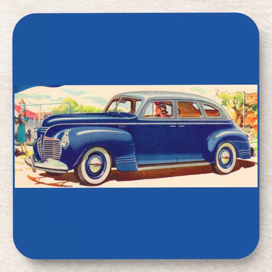 Blauw 1941 Plymouth Onderzetter (Voorkant)