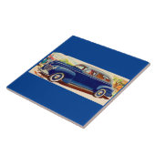 Blauw 1941 Plymouth Tegeltje (Zijkant)