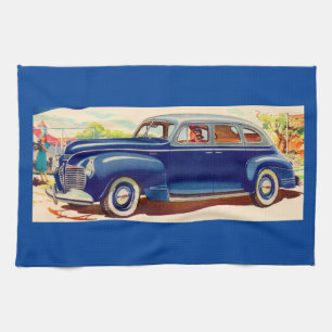 Blauw 1941 Plymouth Theedoek