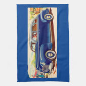 Blauw 1941 Plymouth Theedoek (Verticaal)