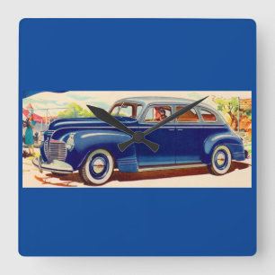Blauw 1941 Plymouth Vierkante Klok