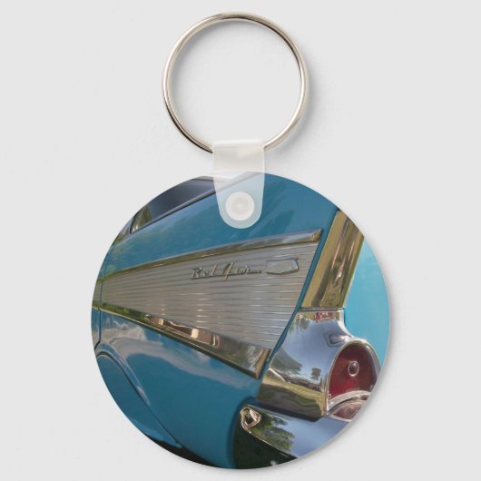 Blauw 1957 Chevy Sleutelhanger (Voorkant)