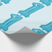 Blauw 1 ballon inpakpapier (Hoek)