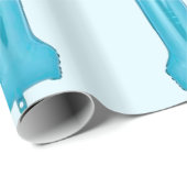 Blauw 1 ballon inpakpapier (Rol Hoek)