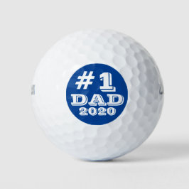 Blauw #1 Papa 2020 Nummer Een Papa Custom Golfballen
