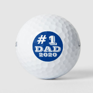Blauw #1 Papa 2020 Nummer Een Papa Custom Golfballen