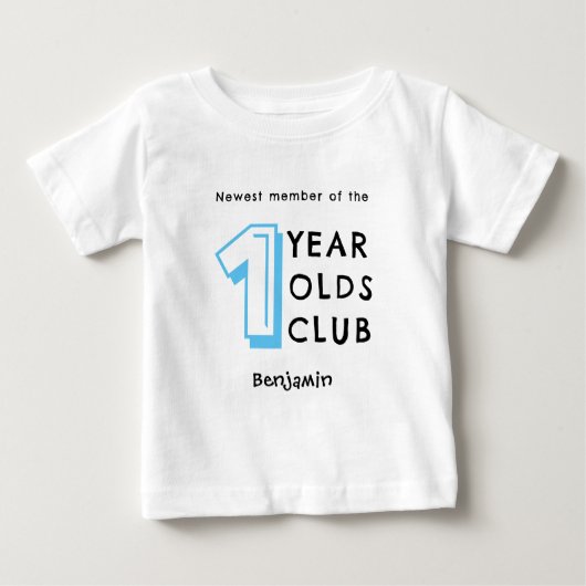 Blauw | 1e verjaardag | Persoonlijk (Voorkant)