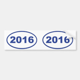 Blauw 2016 bumpersticker