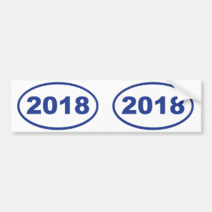 blauw 2018 bumpersticker