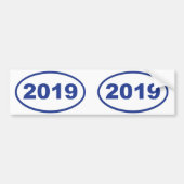 Blauw 2019 bumpersticker (Voorkant)