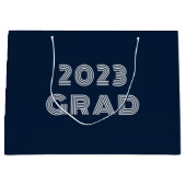 Blauw 2023 afgestudeerd  groot cadeauzakje (Voorkant)