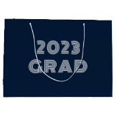 Blauw 2023 afgestudeerd  groot cadeauzakje (Achterkant)