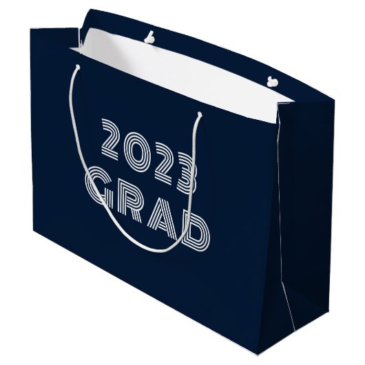 Blauw 2023 afgestudeerd  groot cadeauzakje (Achterkant Gekanteld)