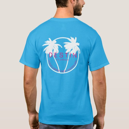 Blauw 2023 Familie Vakantie T-shirt (Achterkant)