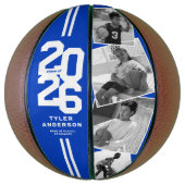 Blauw 2025 Afstuderen Senior 4 Foto Basketbal (Verticaal)
