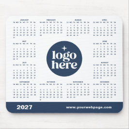 Blauw 2027 Zakelijk Logo Marketing Agenda Muismat