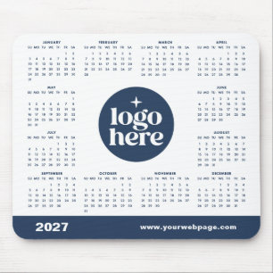 Blauw 2027 Zakelijk Logo Marketing Agenda Muismat