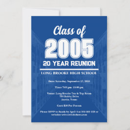Blauw 20 Jaar Hoge School 2005 Klassereünie Kaart
