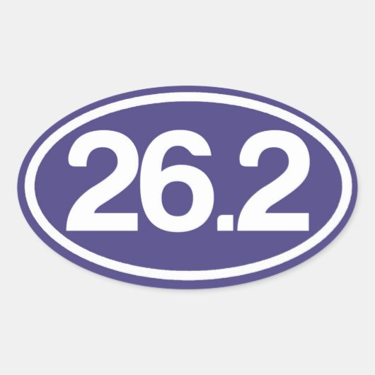 Blauw 26,2 Sticker (volledige marathon Sticker) (Voorkant)