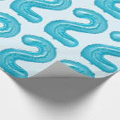 Blauw 2 ballon inpakpapier (Hoek)