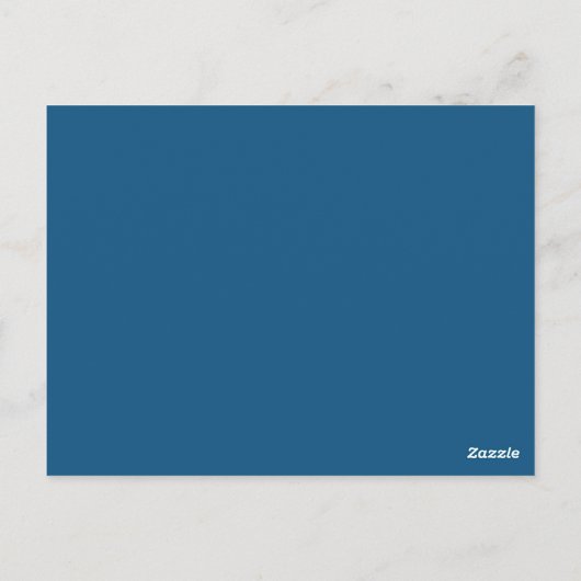 Blauw 2e verjaardag Hartelijk dank Briefkaart (Achterkant)