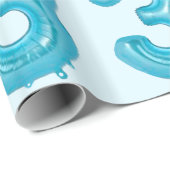 Blauw 3 ballon inpakpapier (Rol Hoek)