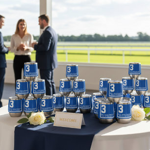 Blauw 3 Gepersonaliseerde Derby Paardenrace