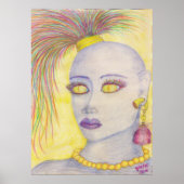 Blauw 3 halftoon2 poster (Voorkant)