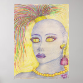 Blauw 3 halftoon2 poster