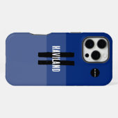 Blauw 3 toon Gepersonaliseerde Mobiele Telefoon Ca iPhone Hoesje (Achterkant horizontaal)