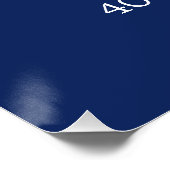 Blauw 40e verjaardag welkomstbord | Kijk eens wie Perfect Poster (Hoek)