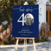 Blauw 40e verjaardag welkomstbord | Kijk eens wie  Perfect Poster