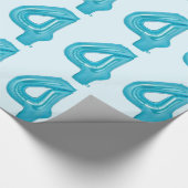 Blauw 4 ballon inpakpapier (Hoek)
