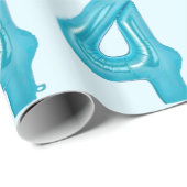 Blauw 4 ballon inpakpapier (Rol Hoek)