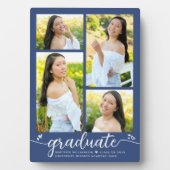 Blauw 4 Foto Afstuderen Moderne Calligrafie Hartel Fotoplaat (voorkant)