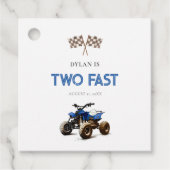 Blauw 4 Wheeler Bedankjes Labels (Voorkant)