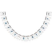 Blauw 4 Wheeler Quad Bike Bunting Vlaggen