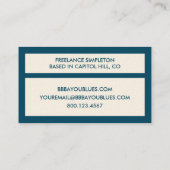 BLAUW 4stippen Visitekaartje (Achterkant)