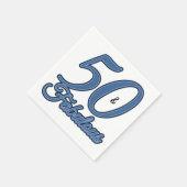 Blauw 50 en Fabulous 50ste Verjaardagsfeestje Servet (Hoek)